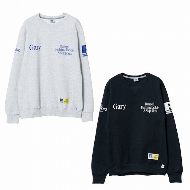 RUSSELL ATHLETIC [ラッセル アスレチック] Gary YAMAMOTO Multi Logo Print Dri-Power Crew Shirt ゲーリーヤマモトコラボレーションマルチロゴ プリントDri-Power クルースウェット RGY-A03 BDA