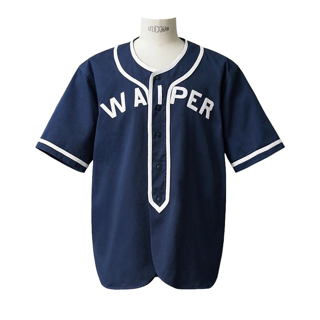 百貨店大売り出し人並み外れた通貨価値!!SALE!! WAIPER [ワイパ] BASEBALL SHIRT 野球プルオーバー (GRAY) WP1045 BEA