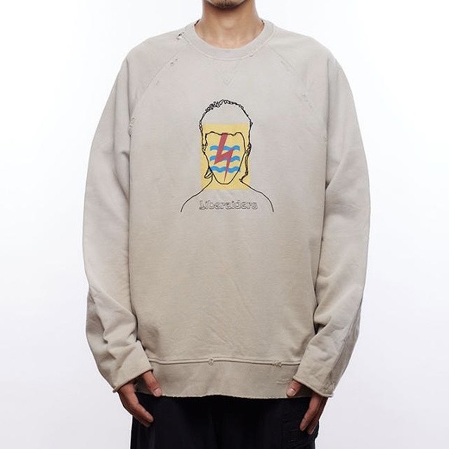 百貨店大売り出し人並み外れた通貨価値!!SALE!! Liberaiders(リベレイダース) GARMENT DYED CREWNECK (BEIGE) ガーメントダイクルーネック 汗水 (ベージュ) 713042501 BEA