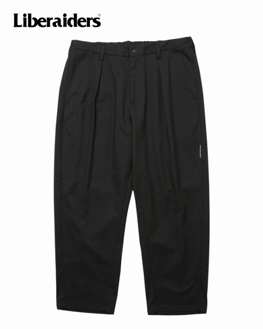 Liberaiders(リベレイダース) T/R TAPERED SLACKS (BLACK) T/R テーパードスラックス (ブラック) 1タック 立体カーブシルエット 777132503 BFS