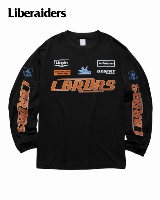 Liberaiders(リベレイダース) MOTO CROSS CREWNECK (BLACK) モトクロスクルーネック (黒いこと) メッシュジャージ 775022503 BFS