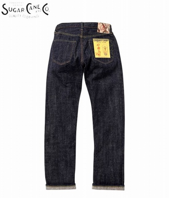 SUGAR CANE [シュガーケーン] 砂糖黍製 14oz. 琉球藍混左綾 DENIM サトウキビ ニシキヘビ 漆 レギュラーストレート SC40301A BFS