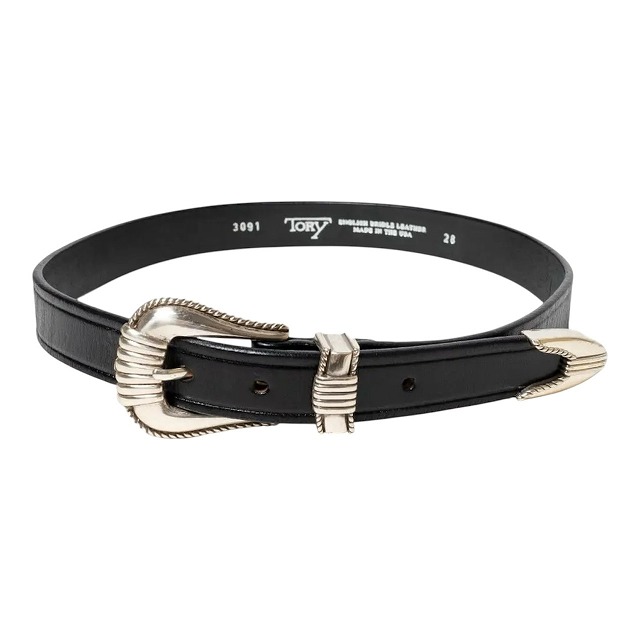 TORY LEATHER (トリーレザー) ''3091'' 3-PIECE SILVER BUCKLE BELTS (BLACK) ''3091'' 3ピース シルバーバックルベルト ウエスタンベルト (ブラック) TRL1003091