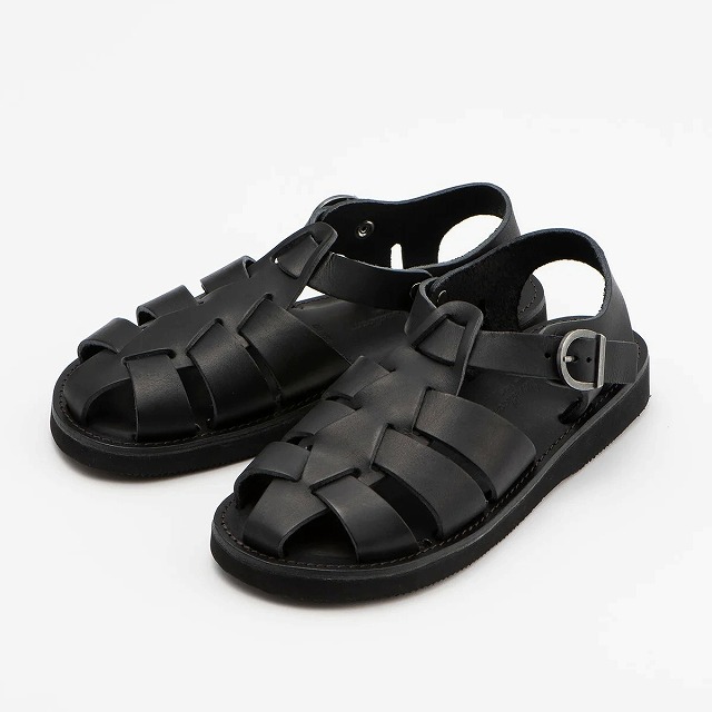 Organic handloom (オーガニックハンドルーム) GURKHA (BLACK) グルカ サンダル (ブラック) 黒 オイルレザー BFS oh002009 BFS 13,090円