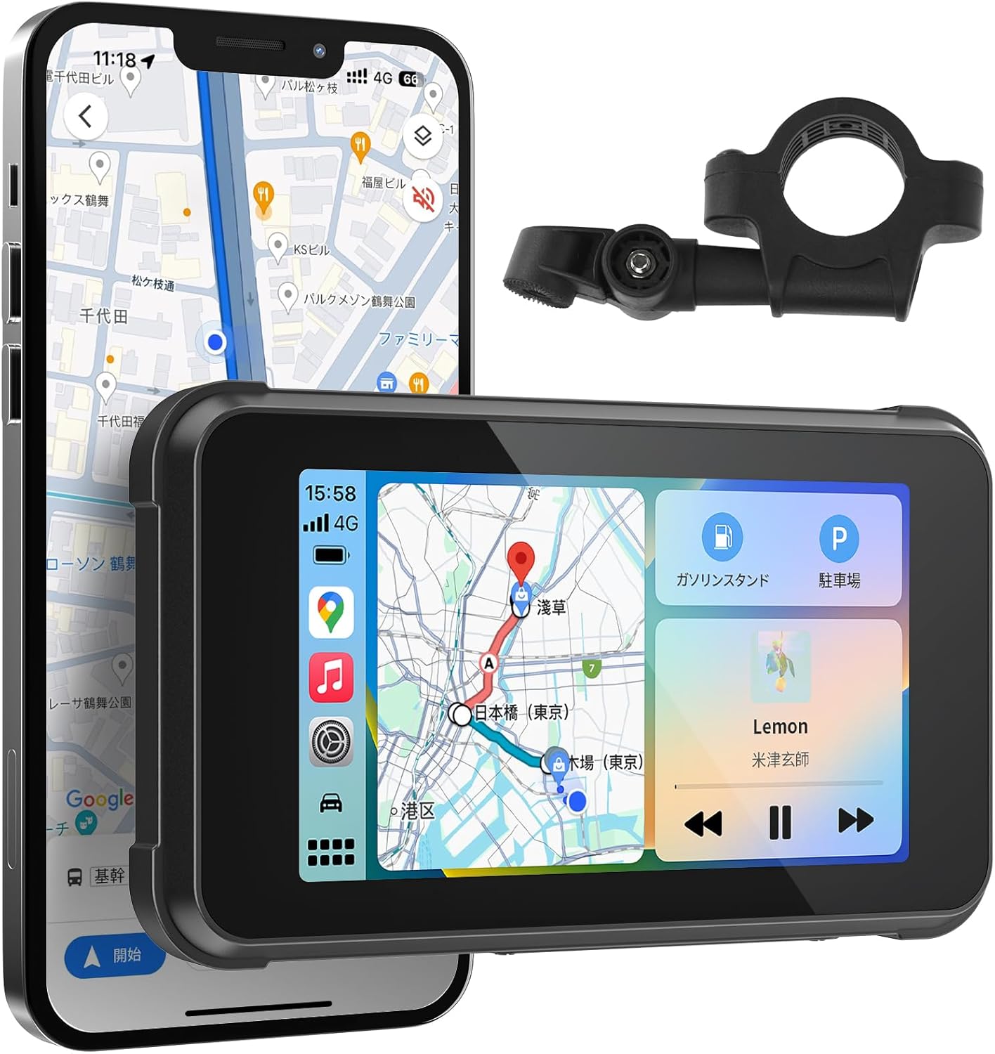 楽天市場】【最新バイク用モニター・Carplay/Android Auto対応
