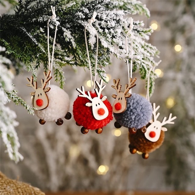 もこもこトナカイオーナメント/4color】 クリスマスインテリア
