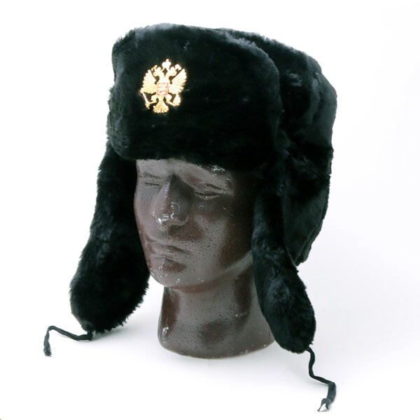 【楽天市場】【ロシア帽】【メンズ】イーグルバッジ ブラック 冬の帽子【アパレル・防寒対策】：MANCAVE 【マンケイブ】