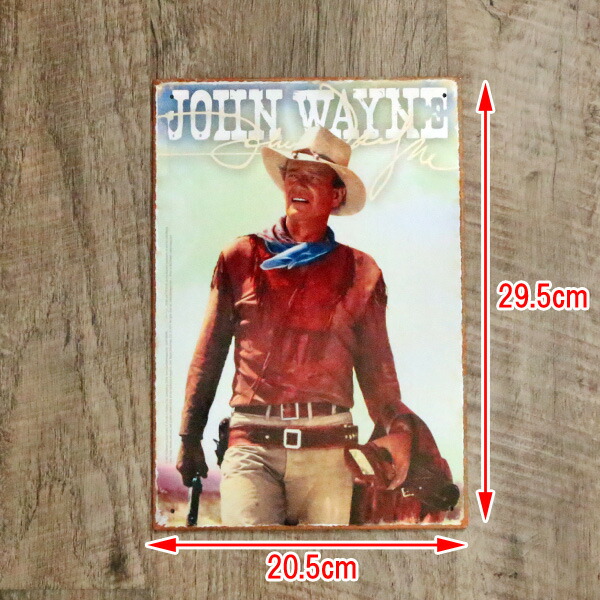 楽天市場 メタルサイン ジョン ウェイン ウェスタン 29 5cm 5cm John Wayne ハリウッド 西部劇 映画 俳優 スター ブリキ看板 インテリア Mancave マンケイブ