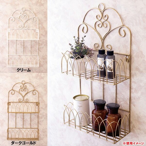 楽天市場】壁掛け棚 収納 アンティークウォールシェルフ : ポッチワン