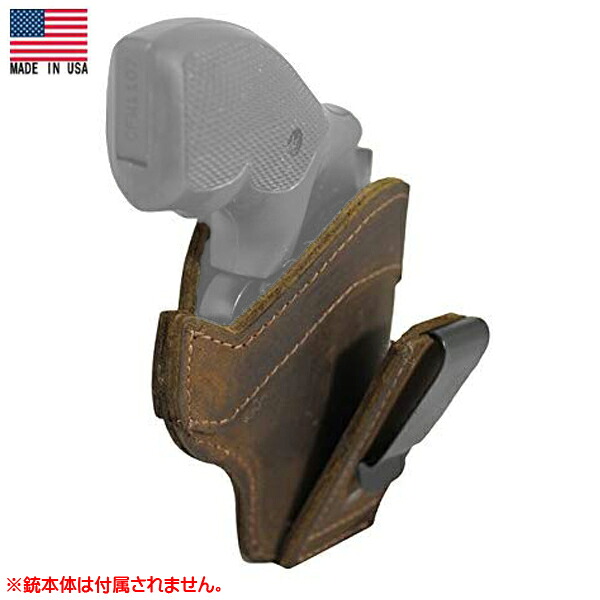 BARSONY バーソニー スミス＆ウェッソン ボディーガード 38用 レザー IWB ホルスター インサイドパンツホルスター 右利き ブラウン Made in USA ■ 実物 Smith&Wesson リボルバー ミリタリー 銃 ガン 革