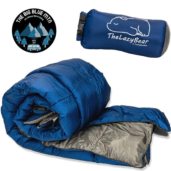 パッカブル キャンピング ブランケット 中綿 約縦198×横132cm ■ アウトドア 撥水The Big Blue Mtn キャンプ 旅行 ハイキング ピクニック 車 暖かい 軽量 防災 防寒|MANCAVE 【マンケイブ】