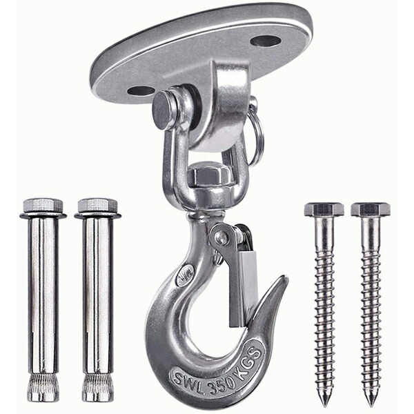 楽天市場 ハンモック用 スイング フック 最大耐荷重 約349kg ハンギングキット 金具 サンドバッグ ブランコ 吊り下げ Mancave マンケイブ