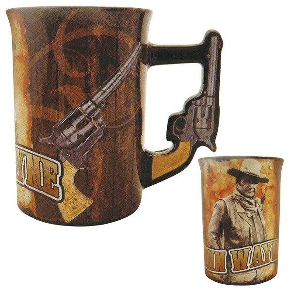 【楽天市場】ジョン・ウェイン マグカップ John Wayne ピストルハンドル 食器 コップ ウエスタン 映画：MANCAVE 【マンケイブ】
