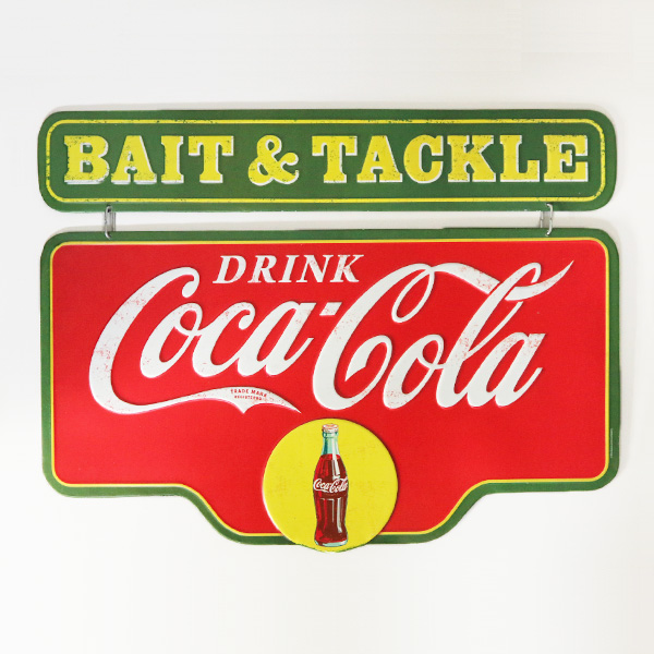 コカコーラ coca-cola 実使用 看板 約30cm 鉄製 コカコーラ coca-cola 実使用 看板 約30cm 鉄製