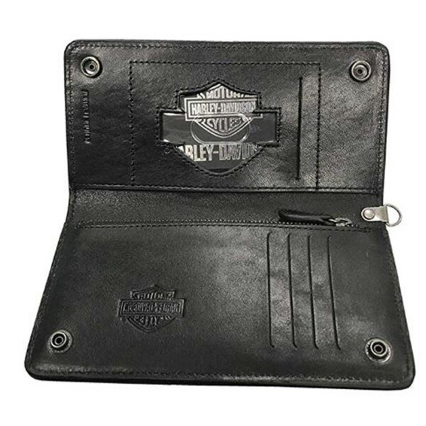 ハーレーダビッドソン エン監督 スクラッチ オフ ロゴタイプ 皮皮革 巻帙革 ウォレット 黒奴 Harley Davidson 頭分財嚢 革 御召 財布 自動二輪車 バイカー Pawneenation Org
