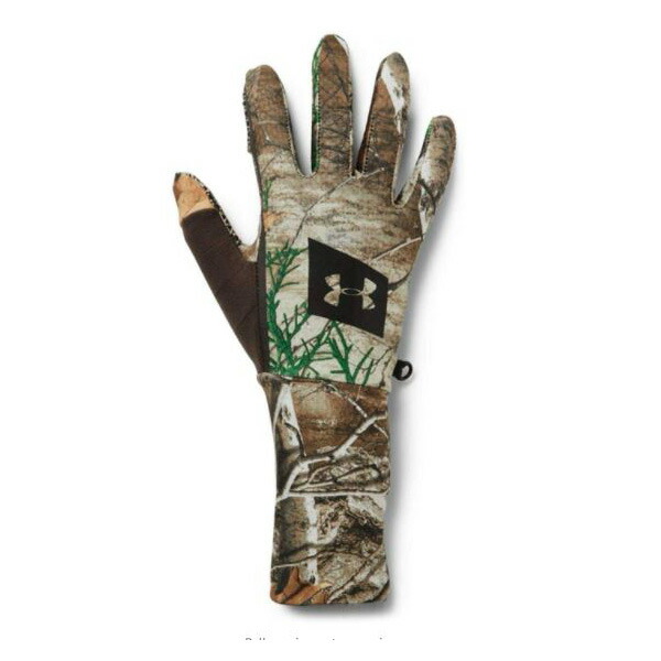 アンダーアーマー メンズ 手袋 リアルツリーエッジ カモフラージュ柄 グローブ M L XLサイズ ■ UNDER ARMOUR REALTREE EDGE リアルツリー 防寒 カモ柄 迷彩 タッチパネル対応