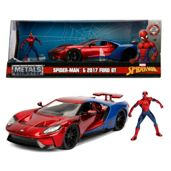【ミニカー】【フォード 】マーベル スパイダーマン 2017 FORD GT 1:24スケール【アベンジャーズ AVENGERS MARVEL SPIDER MAN JADATOYS トイ おもちゃ 車 アメコミ】画像