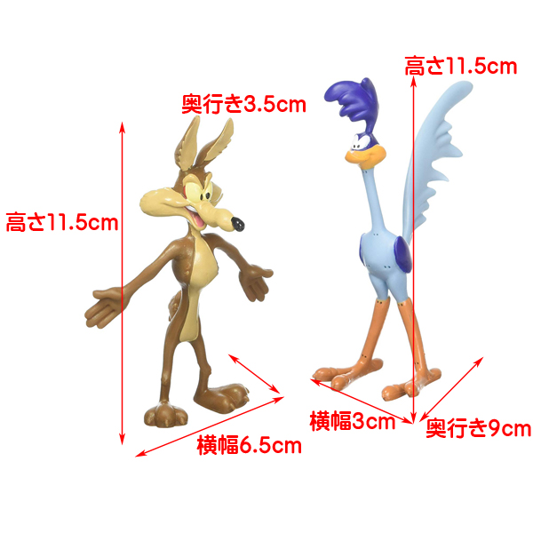 楽天市場 ワイリーコヨーテ ロードランナー ベンダブル フィギュア ルーニー テューンズ Wile E Coyote Road Runner Looney Tunes 雑貨 トイ おもちゃ Mancave マンケイブ