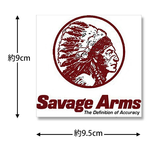 楽天市場 Savage Arms サベージアームズ インディアン ロゴ ステッカー 約9cm 9 5cm シール デカール ミリタリー ガン 銃器 Mancave マンケイブ