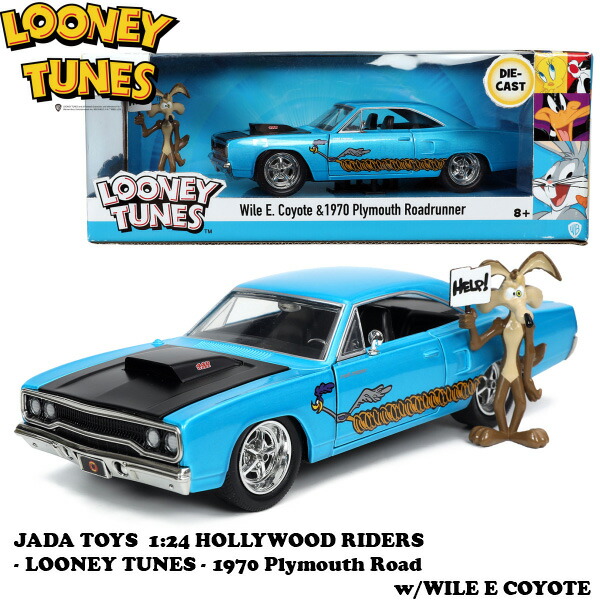 ミニカー ルーニー チューンズ 1970 プリムス ロードランナー ワイリー コヨーテ フィギュア付き Looney Tunes Plymouth Jadatoys Road Runner Wilee Coyote トイ おもちゃ 車 Markus Boxengasse De