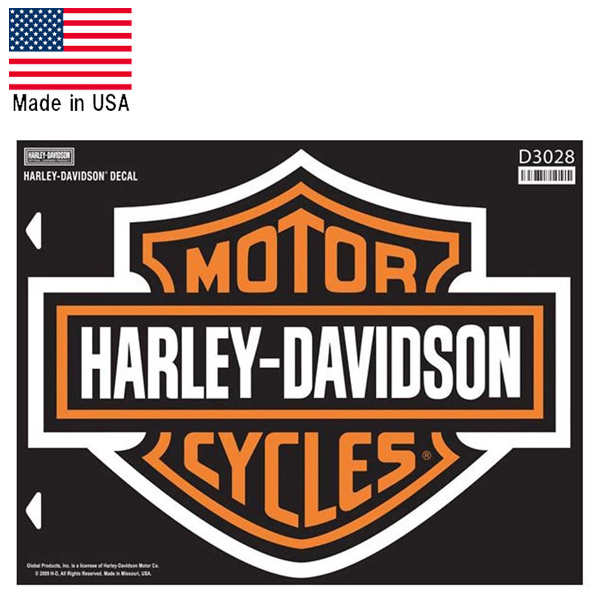 ハーレーダビッドソン ステッカー バー シールド ロゴ ビッグ デカール 縦40cm 横50cm アメリカ製 Harley Davidson バイク バイカー 雑貨 小物 Irondiner Deutschland De