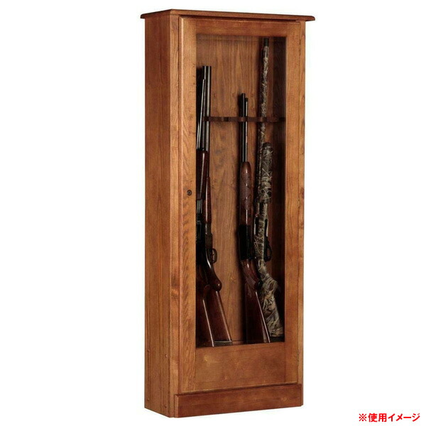 アメリカン ファニチャー クラシックス 10丁 ガラスドア ディスプレイ キャビネット 高さ159cm×横幅65cm×奥行27cm ■ ライフル ショットガン 鍵付き 収納 ガラス扉