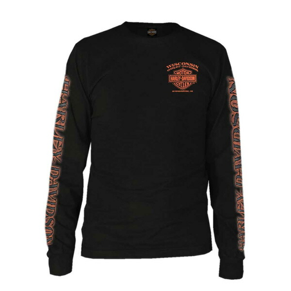 楽天市場】人気 黒 □ ハーレー ダビットソン 全面 プリント 長袖 T