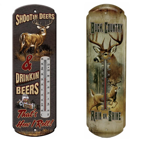 【楽天市場】ブリキ 温度計 SHOOTIN DEERS & DRINKIN BEERS / BUCK COUNTRY 摂氏/華氏 River