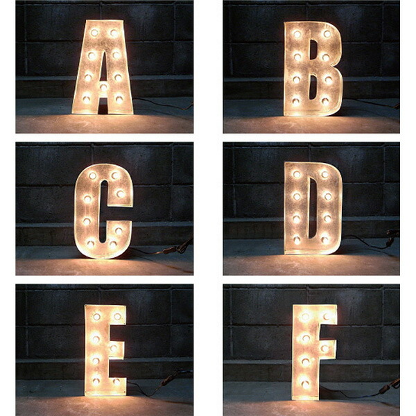 楽天市場 取り寄せ商品 A L アルファベット サインライト インテリア ディスプレイ アメリカン マーキーライト Mancave マンケイブ