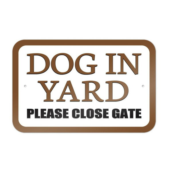 【楽天市場】【メタル看板】DOG IN YARD (ドッグ イン ヤード） メタルサイン 15.3×22.8cm【アメリカ製】【インテリア
