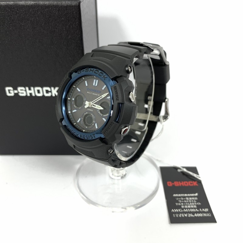 中古 未勤倹自尊 メンズ G Shock ジーショック Casio カシオ ソーラーウオッチ 御覧になる Awg M100a 1ajf 趣 ネグロイド 凶漢 青色 青み 一万代わりnet販売店 Upntabasco Edu Mx