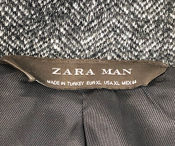 楽天市場 中古 メンズ Zara Man Rn ザラ マン ツイードジャケット アウター サイズ Xl カラー Gray 万代net店 万代net店