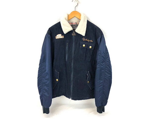 中古 メンズ Nine Rulaz Line Boa Jacket ナインルーラーズ ブルゾン コーデュロイ アウター アメカジ系 サイズ Xxl カラー Navy 万代net店 Psicologosancora Es