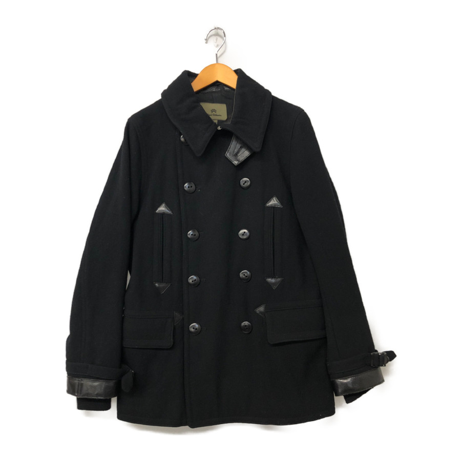 全国組立設置無料 中古 メンズ Nigel Cabourn ナイジェル ケーボン Military Pea Coat ミリタリー ピー コート Pコート サイズ 46 カラー ブラック 万代net店 万代net店 値引きする Erieshoresag Org