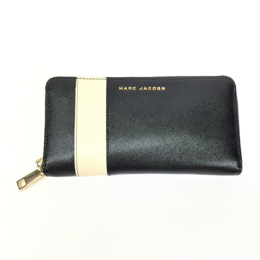 楽天市場 中古 Marc Jacobs マークジェイコブス ラウンドジップ 長財布 ロングウォレットメンズ レディース ブラック 黒 万代net店 万代net店