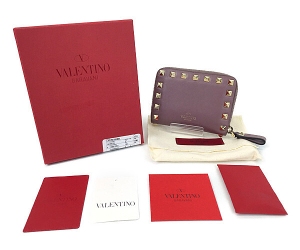 中古 レディース Valentino スーパーストアーコピーロックスタッズアルチェフォームコイン財嚢 Lw2p0358bol バレンチノ ヴァレンティノ スタッズ 小財布 ミニウォレット 蝦蟇口 大きさ およそ8 5 12 2cm 彩り Purple 千代net売店 Alfalakme Com