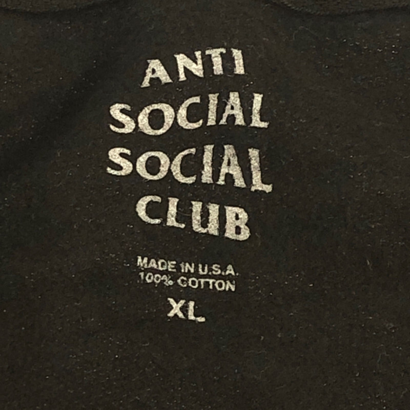 中古 メンズ Anti Social Social Club アンチソーシャルソーシャルクラブ Logo Zip Hoody ロゴジップパーカー 品番 Ss4500zp サイズ表記 Xl カラー Black ブラック 黒 septicin Com