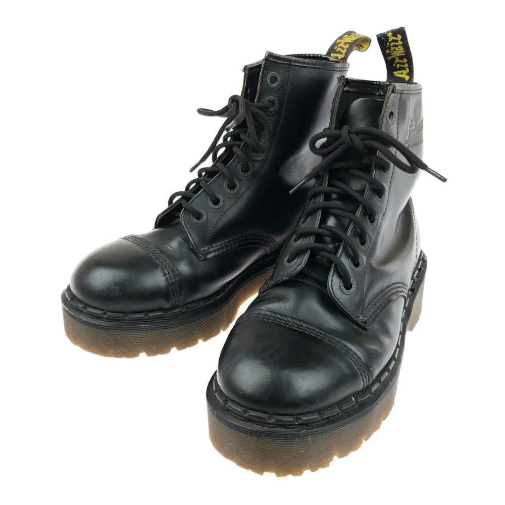 中古 メンズ Dr Martens Crazy Bomb 8hale Boots お医者さんマーチン クレイジー ボム 8穴隙 ブーツ イングランド製 英国製 号数 書字消え インソール大凡26cm アウトソール約29 5cm 幅約11cm 色調 Black 万定価netストア Tritonicl Com
