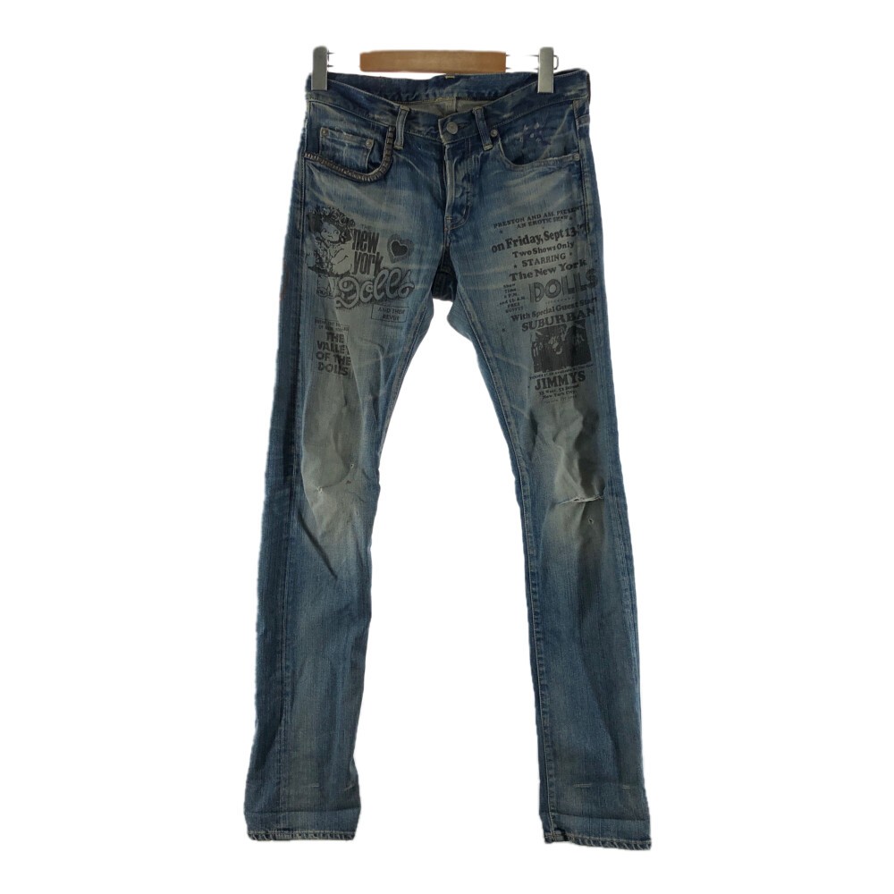 中古 メンズ Hysteric Glamour ヒステリックグラマー New York Dolls ストレッチスキニー スタッズデニムパンツ ニューヨークドールズ 4ap 2612 ボトムス サイズ 30 趣 ライトインディゴ 万課金net店舗 Ice Org Br