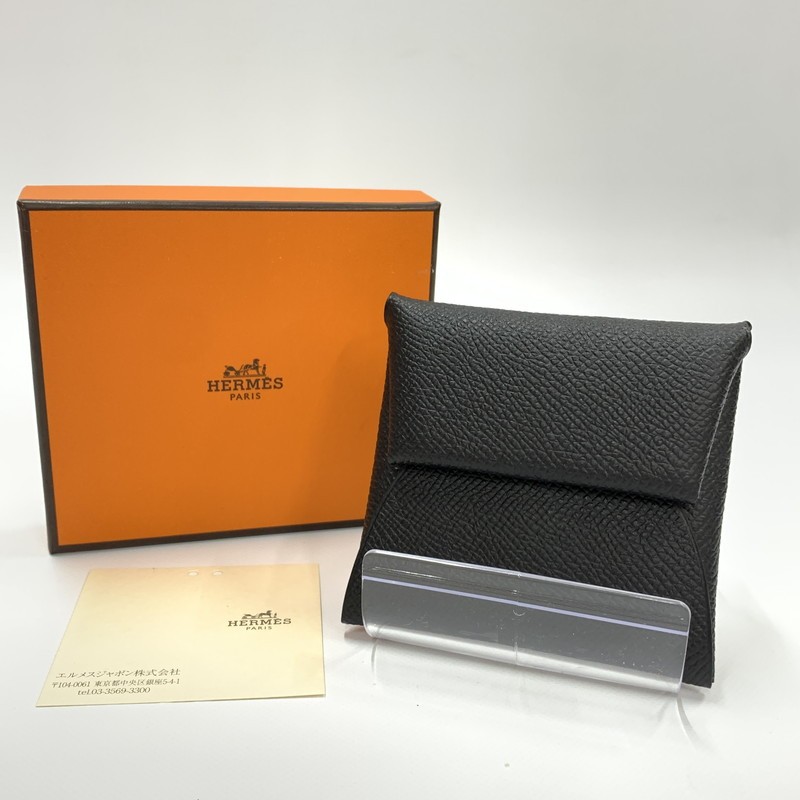 有名な 新品 未使用 未開封 エルメス HERMES バスティア 黒 コイン