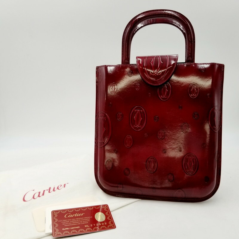 最終価格！Cartier ハッピーバースデー　ボルドー エナメルレザー バック 楽天市場】【全品10%OFFクーポン】 カルティエ ハンドバッグ