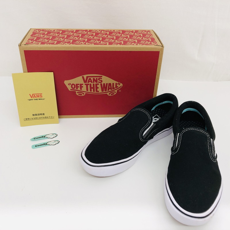 【中古品】【メンズ/レディース】 VANS バンズ COMFYCUSH SLIP-ON VN0A3WMDVNE コンフィクッシュ スリッポン スニーカー シューズ 靴 163-250719-hn-05-fur サイズ：25.5cm US 7.5 カラー：ブラック/ホワイト 万代Net店
