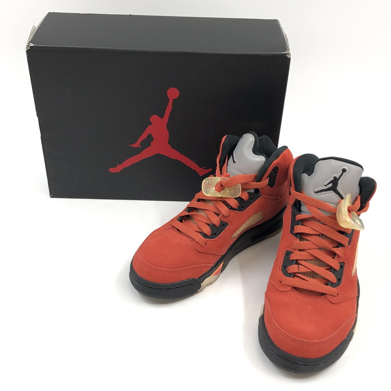 【中古品】【レディース】 NIKE ナイキ WMNS AIR JORDAN 5 RETRO "DUNK ON MARS" DD9336-800 ウィメンズ エアジョーダン5 レトロ ダンク オン マーズ スニーカー シューズ 靴 160-260225-hn-05-fur サイズ：23.5cm US 6.5 カラー：レッド/ブラック 万代Net店｜万代Net店