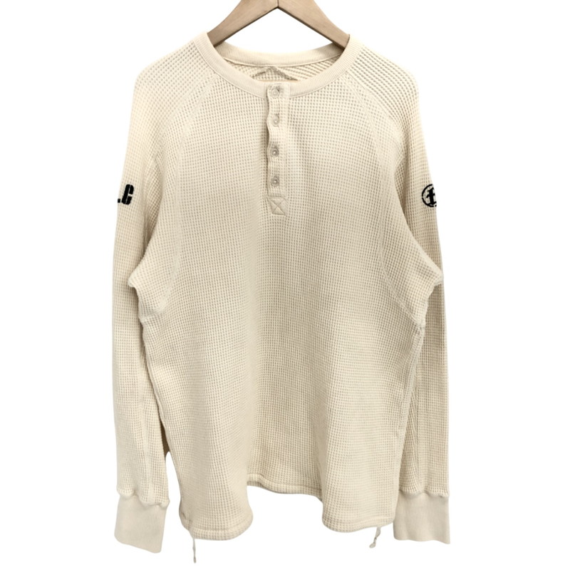 百貨店SALE 10%OFF~【中古品】【メンズ】 FAF(Fake 無水亜ヒ酸 Flowers) まがい物 アス フラワーズ Thermal Henley Shirts 13412010 サーマルヘンリー プルオーバー 長袖 トップス 147-260312-rs-03-fur 大きさ：L 色つや：象牙色系 生生世世Net店