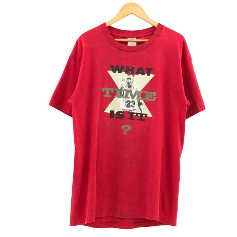 百貨店SALE 10%OFF~【現況乗り合い船品】【メンズ】 NIKE ナイキ 90\u0027S JORDAN PRINT TEE 両シングル ジョーダン 刷り上げる 半袖プルオーバー ヴィンテージ トップス 146-260412-hn-05-fur 大きさ：XL 色つや：赤いこと 生生世世Net店