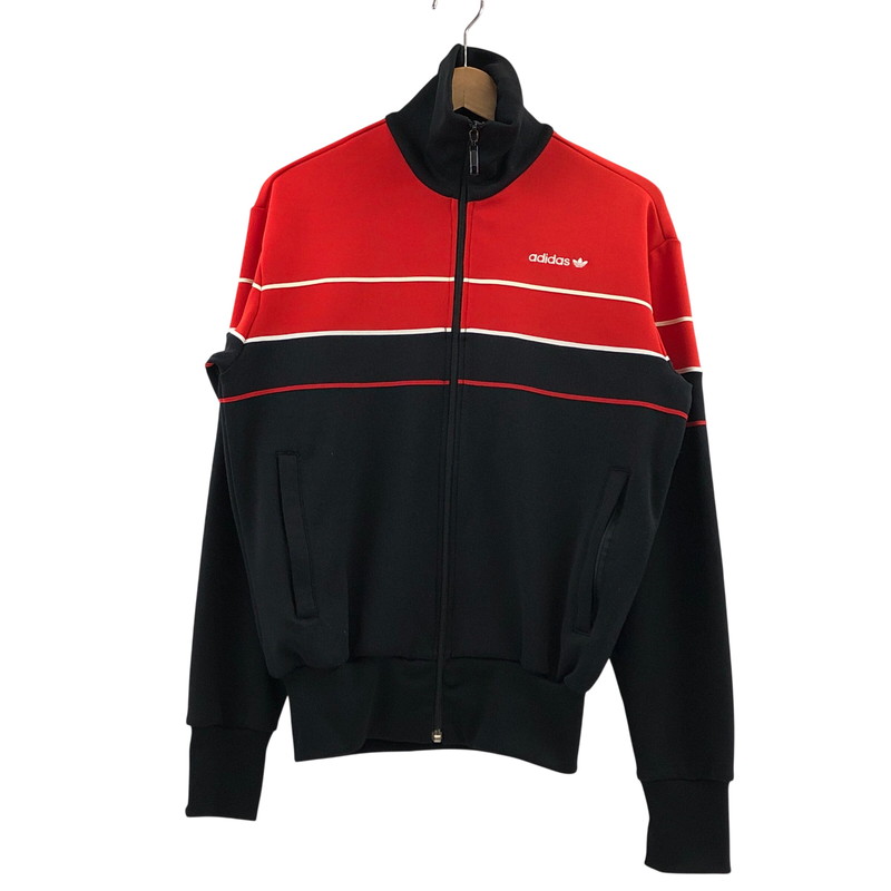 【中古品】【メンズ】 adidas アディダス 00S TRACK JACKET オランダ領東インド諸島製 貨物自動車上衣 アウター 146-260419-hn-03-fur 大きさ：S 色合い：黒いこと/赤いこと 未来永劫Net店