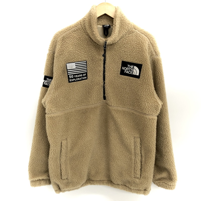 【現状渡し品】【メンズ/レディース】 THE NORTH FACE ザ・ノースフェイス SNOW CITY FLEECE ANORAK NN4FK53B スノー・シティフリース アノラック アウター 168-260525-rs-06-fur サイズ：L / 100 カラー：ベージュ 万代Net店｜万代Net店