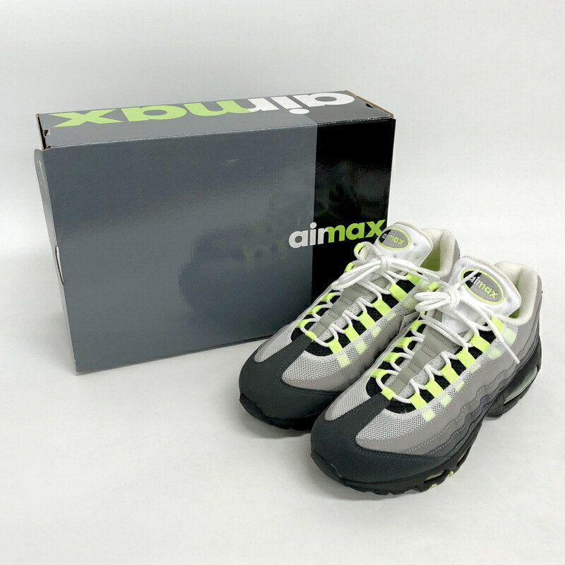 【中古美品】【メンズ】  NIKE ナイキ AIR MAX 95 OG BIG BUBBLE HM4740-001 マックス ビッグ砂上の楼閣 スニーカー シューズ 靴 160-260529-rs-06-fur 大きさ：27.0珊 US9 色つや：ネオン黄色/黒いことグラデーション 生生世世Net店