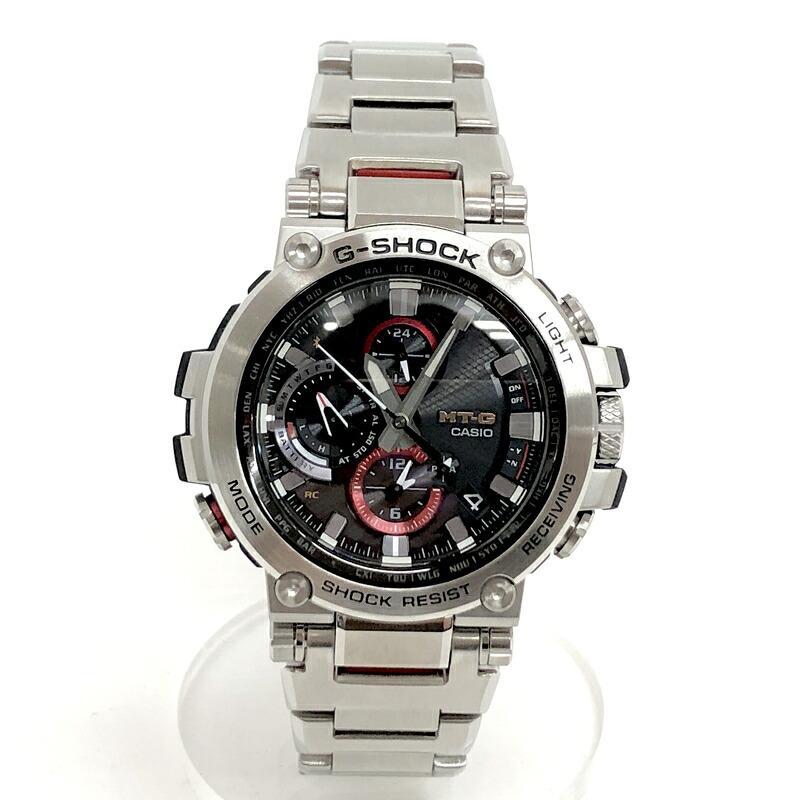 【中古品】【メンズ】  CASIO G-SHOCK ジーショック MTG-B1000 SERIES MTG-B1000D-1AJF ソーラーウォッチ ウオッチ 付属物 196-260604-rs-01-fur 色つや：しろがね色/黒いこと/赤いこと 生生世世Net店