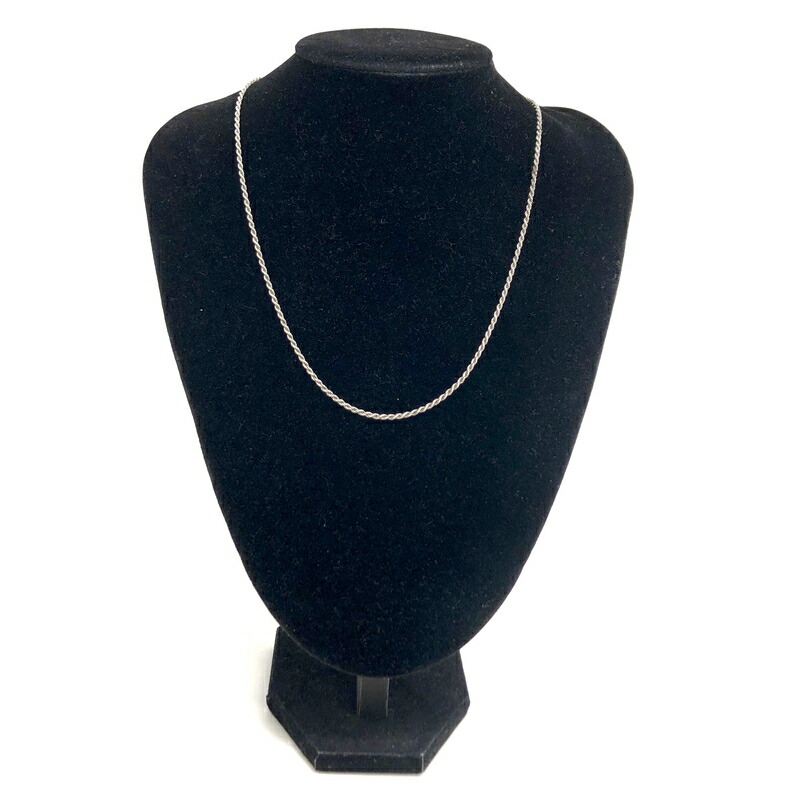 【中古品】【メンズ/レディース】  AVALANCHE アヴァランチ ROPE CHAIN NECKLACE 索条チェーン店 首飾り しろがね色 925 付属物 192-260604-rs-02-fur 色つや：しろがね色 生生世世Net店